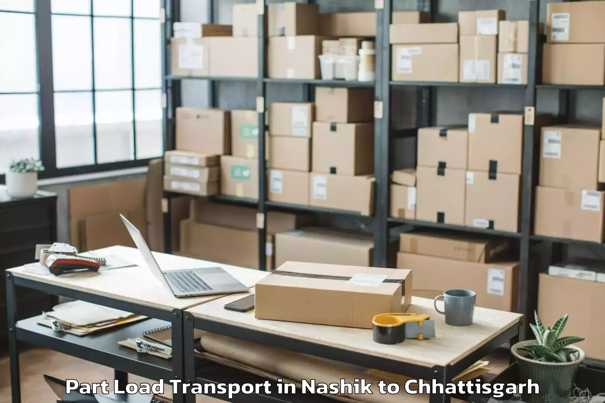 Leading Nashik to Sirpur Part Load Transport Provider